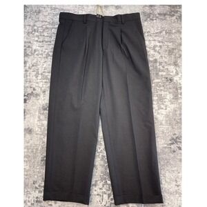 Tiger Woods Collection Wool Dress Pants Mens 40x30 Pleated Cuffed Trouser